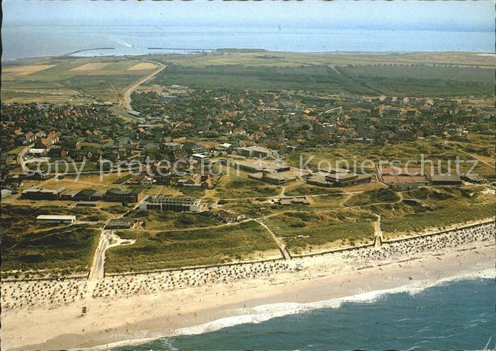 Langeoog Nordseebad Fliegeraufnahme mit Strand