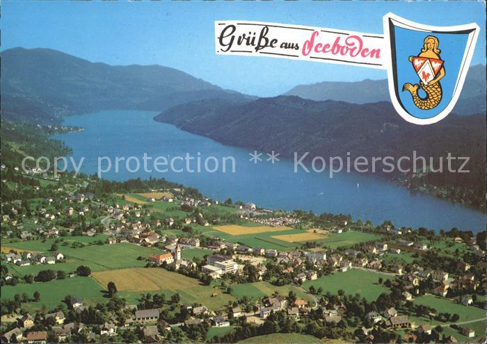 Seeboden Millstaettersee Fliegeraufnahme mit Millstaettersee