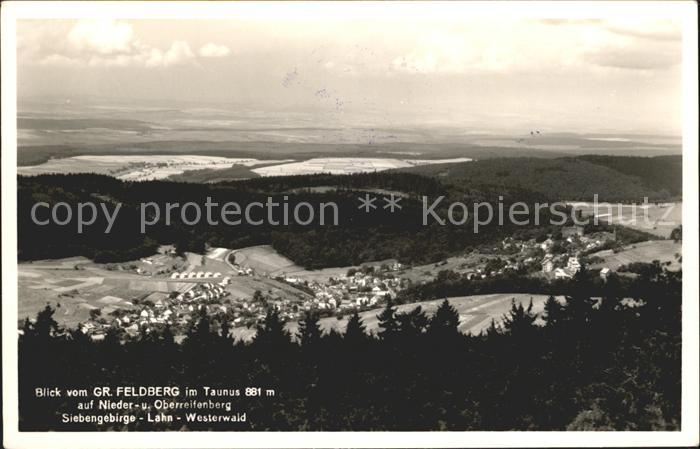 Feldberg Taunus Blick auf Nieder und Oberreifenberg Siebengebirge Lahn Westerwal