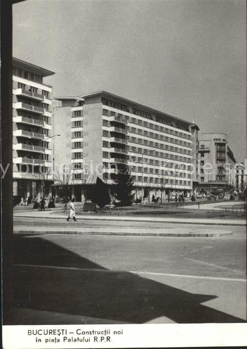 Bucuresti Bukarest Bucaresti RO Constructii noi in piata Palatului RPR