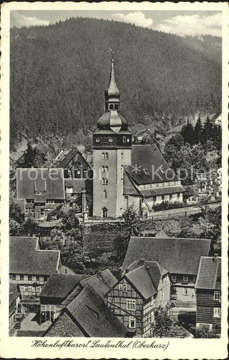 Lautenthal Harz Teilansicht mit Kirche