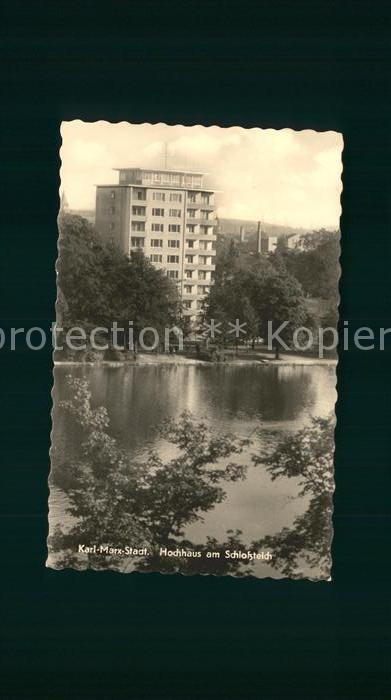 Karl-Marx-Stadt CHEMNITZ Hochhaus am Schlossteich