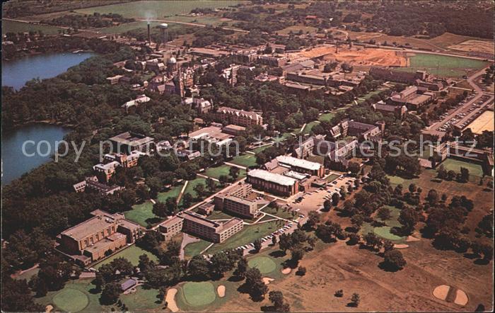 South Bend Indiana Campus of the University of Notre Dame Air view
