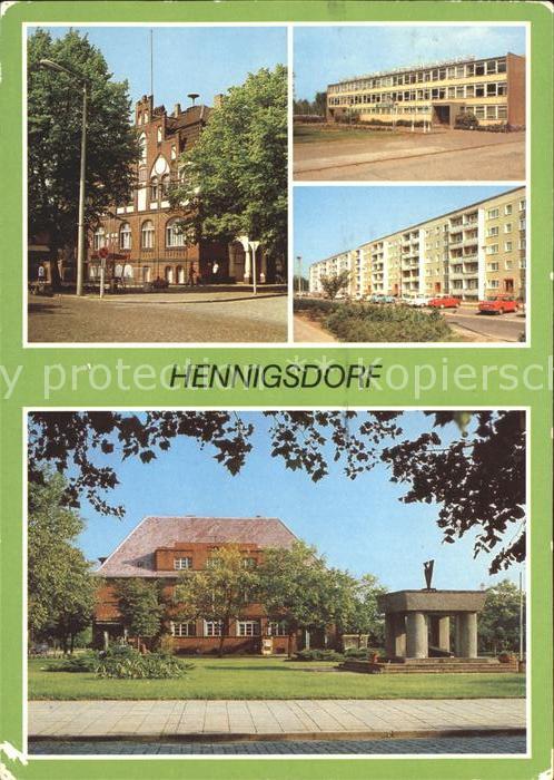 Hennigsdorf Rathaus Betriebsschule Wilhelm Florin Hradeker Strasse Post