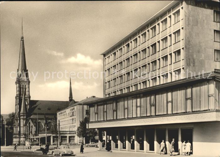 Karl-Marx-Stadt CHEMNITZ Bahnhofstrasse Theaterplatz Kirche