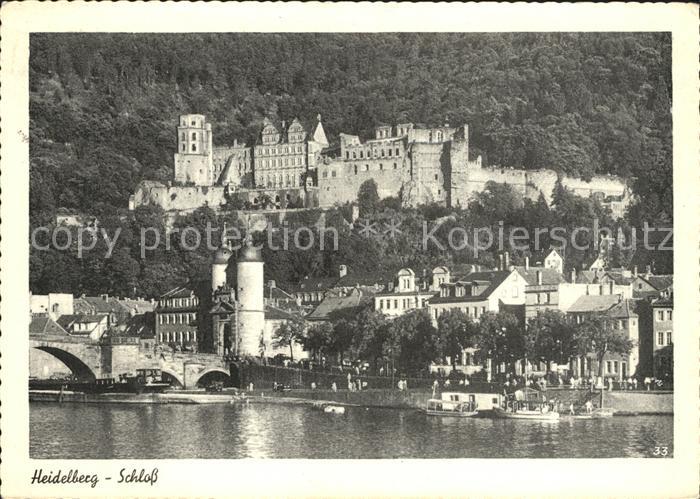 Heidelberg Neckar Schloss Neckarpartie