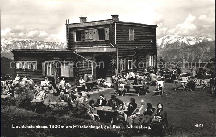 Semmering Niederoesterreich Liechtensteinhaus am Hirschenkogel Rax Schneeberg