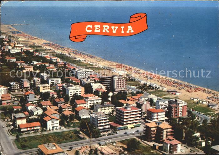 Cervia Fliegeraufnahme mit Strand