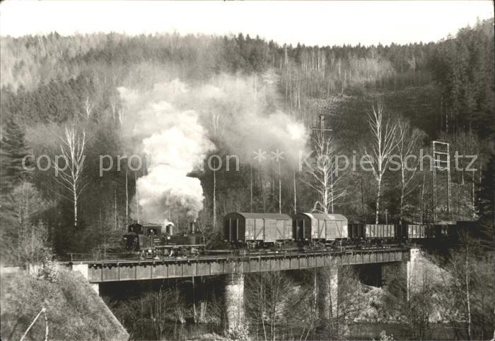 Wolkenstein Erzgebirge Schmalspurbahn Dampflok nach Joehstadt