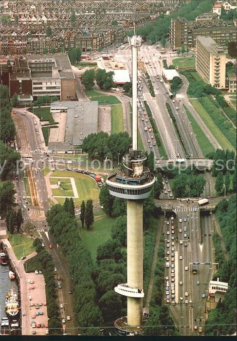 Rotterdam Space tower Fliegeraufnahme
