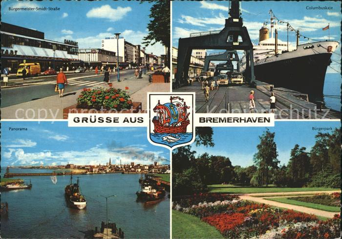 Bremerhaven Buergermeister Smidt Str Columbuskaje Panorama Buergerpark