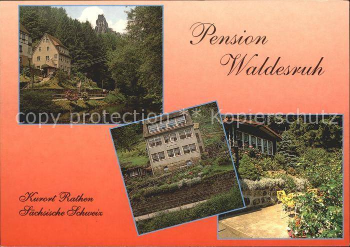 Rathen Saechsische Schweiz Pension Waldesruh Gartenterrasse