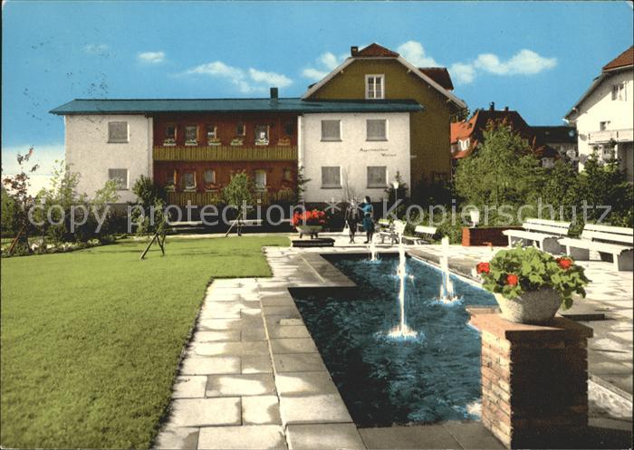 Hoechenschwand Schwarzwald BW Appartementhaus Waltraud Kurpark Brunnen
