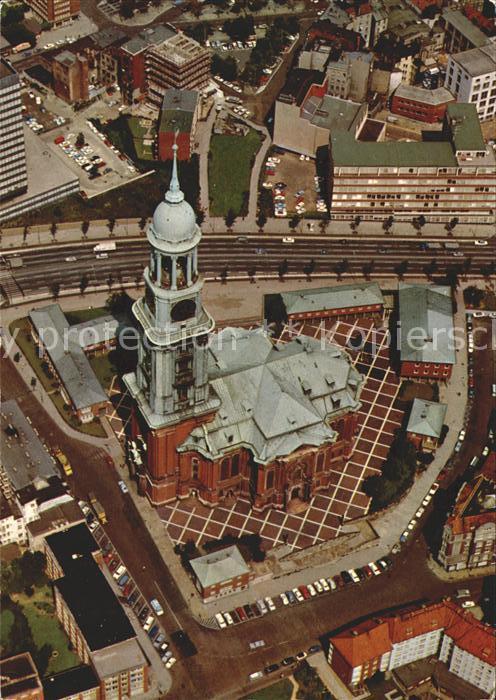 HAMBURG  CITY Hauptkirche St. Michaelis Fliegeraufnahme