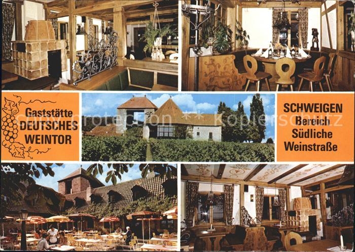 Rechtenbach Schweigen-Rechtenbach Gaststaette Deutsches Weintor Kaminzimmer Gast