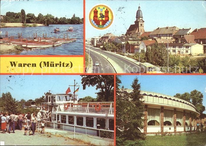 Waren Mueritz Bootsverleih Tiefwarensee Umgehungsstrasse Marienkirche Fahrgastsc