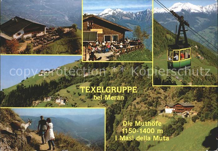 Meran Merano Texelgruppe Muthoefe Terrasse Steinbock Luftseilbahn