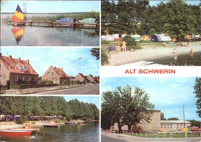 Alt Schwerin Plauer See Dorfstr Bootsanlegestelle Campingplatz Dorfkulturhaus un