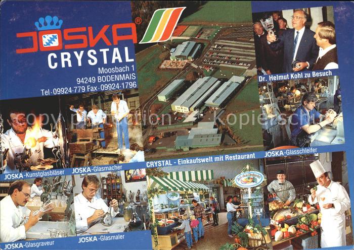 Bodenmais Joska Crystal Erlebniswelt Kunstglasblaeser Glasmacher Einkaufswelt mi