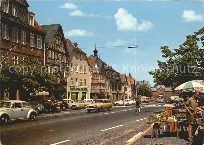 Friedberg Hessen Wochenmarkt an der Kaiserstrasse