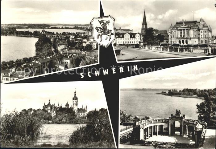 Schwerin Mecklenburg Pfaffenteich Ziegelsee Dom Schloss Theater See