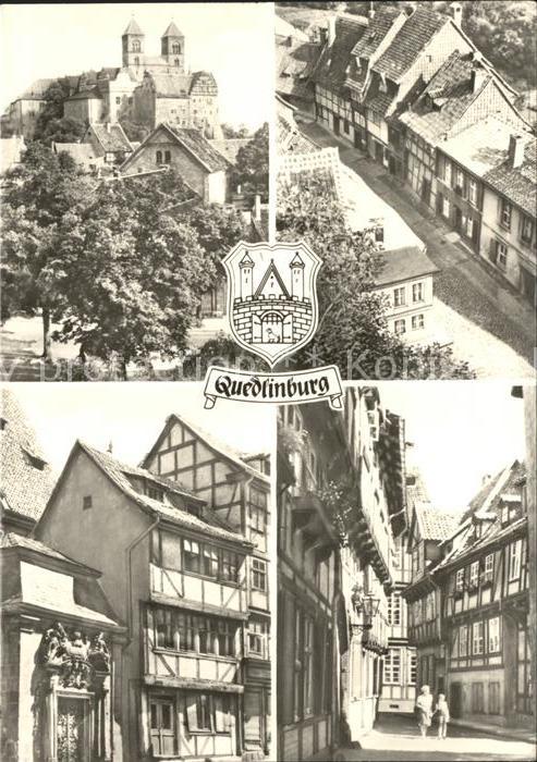 Quedlinburg Harz Gassen Fachwerk Burg