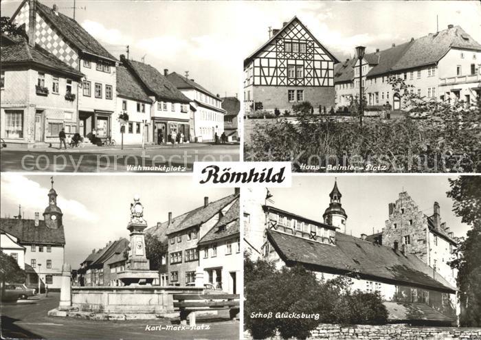 Roemhild Hans Beimler Platz Viehmarktplatz Gluecksburg