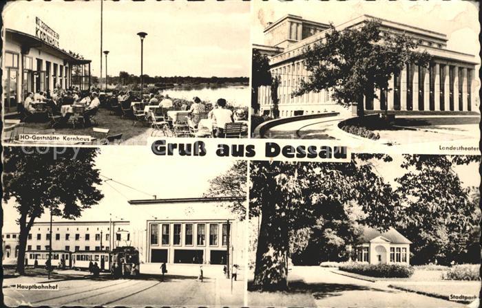 Dessau-Rosslau HO Gasstaette Kornhaus Landestheater Hauptbahnhof