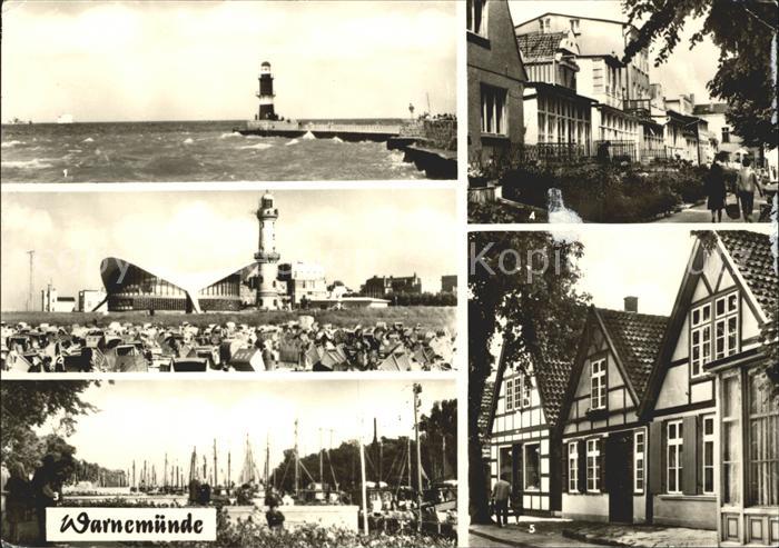 Warnemuende Ostseebad Teepott Leuchtturm Hafen Strand Alter-Strom