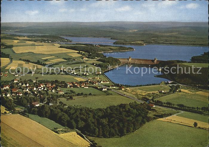 Moehnesee Fliegeraufnahme Talsperre