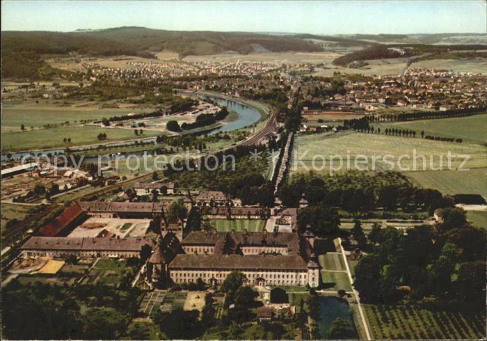 Hoexter Weser Fliegeraufnahme Kloster Corvey