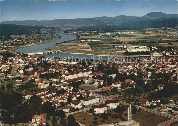 Bad Saeckingen Fliegeraufnahme mit Hochrheinpartie