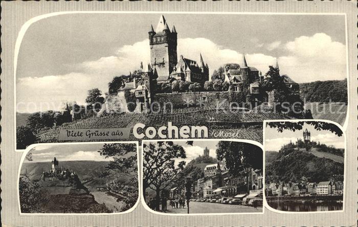Cochem Mosel Burg Strassenansicht