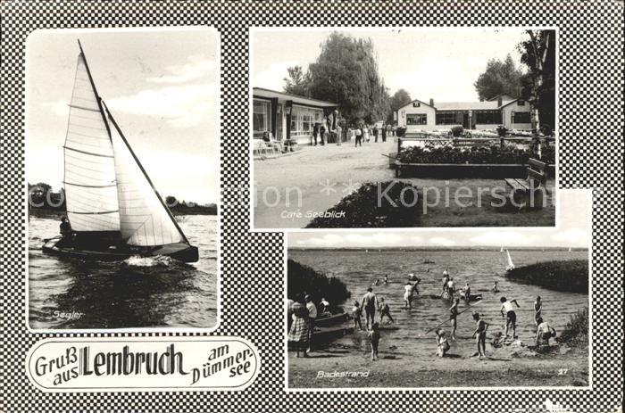 Lembruch Segelboot Cafe Seeblick Badestrand