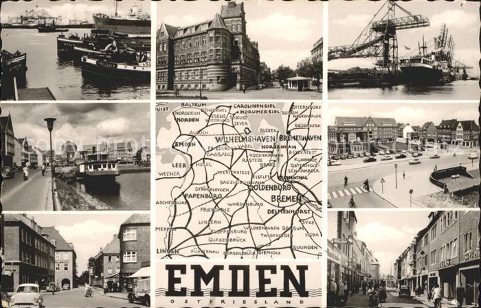 Emden Ostfriesland Hafen Schiffe Teilansichten
