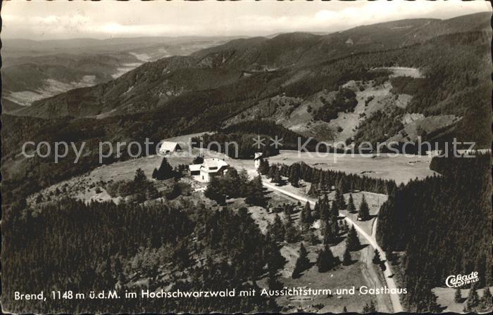 Brend Schwarzwald Fliegeraufnahme Aussichtsturm Gasthaus