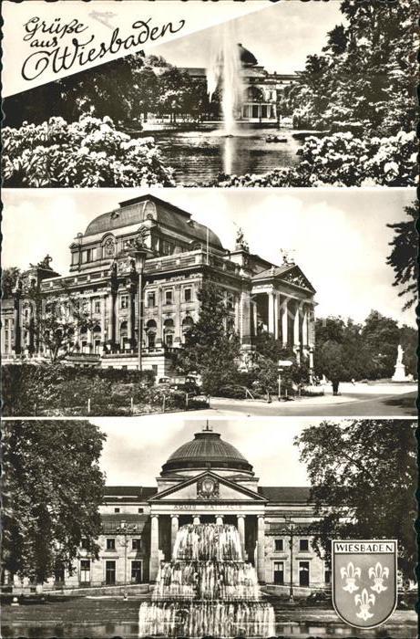 Wiesbaden Schloss Brunnen