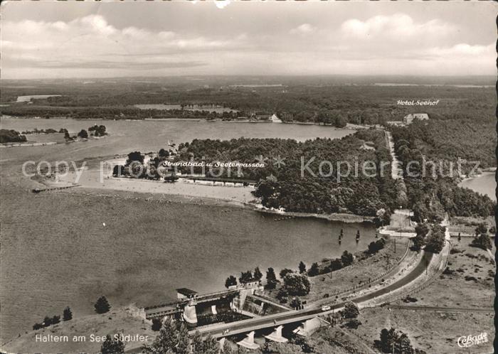Haltern See Suedufer Hotel Seehof Strandbad Seeterrassen Fliegeraufnahme