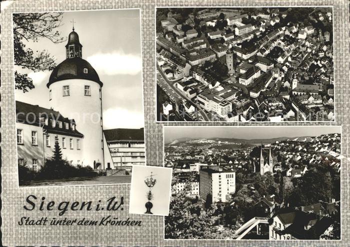 Siegen Westfalen Fliegeraufnahme Schloss