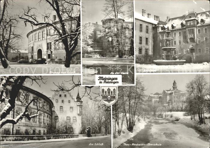 Meiningen Thueringen Eingang Schloss Werra Schlosshof Theo Neubauer Oberschule