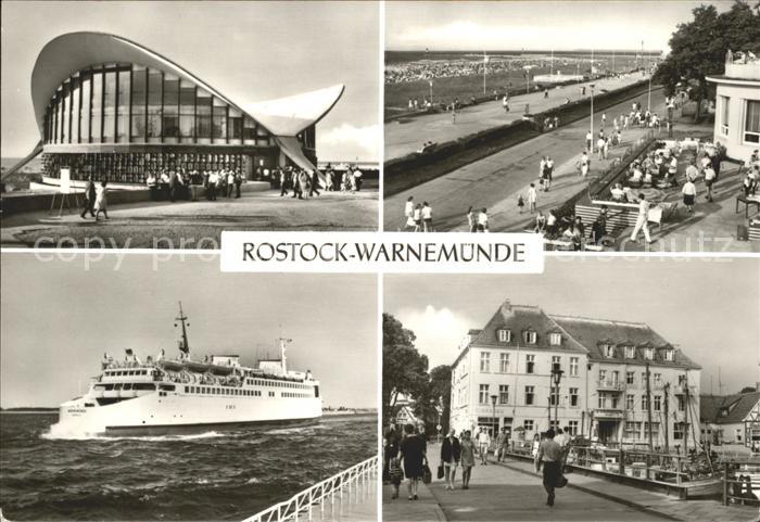 Rostock-Warnemuende Gaststaette Teepott Strandpromenade Faehrschiff Warnemuende