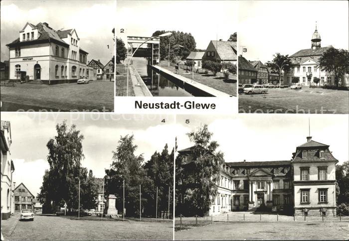 Neustadt-Glewe Postamt Schleuse Rathaus Schloss