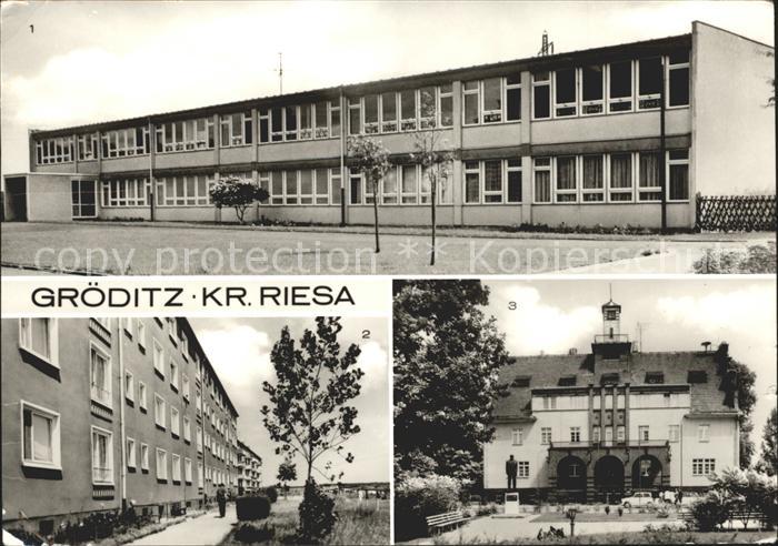 Groeditz Riesa Polytechnische Oberschule Rosa Luxemburg Strasse Rathaus Leninden