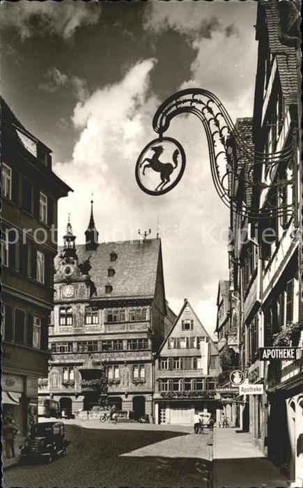 TueBINGEN BW Marktplatz mit Rathaus