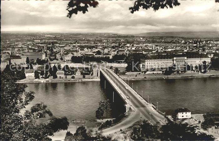Koblenz Rhein mit Rheinbruecke