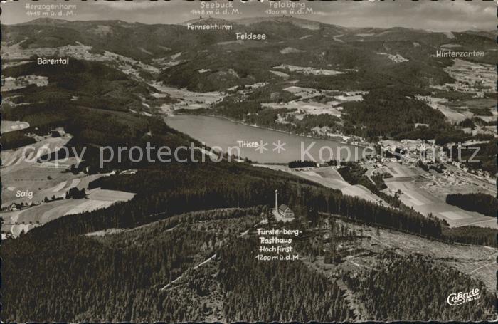 Titisee-Neustadt Fliegeraufnahme Berggasthaus Fuerstenberg Rasthaus