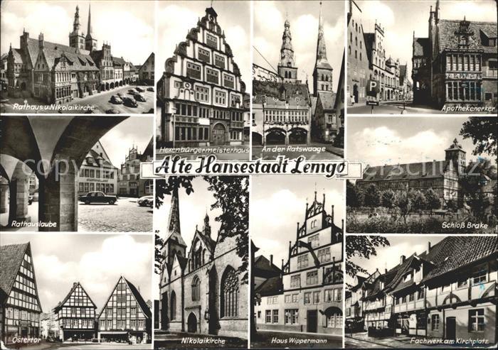 Lemgow Niedersachsen Hansestadt Schloss Brake Ratswaage Nikolaikirche Ostertor