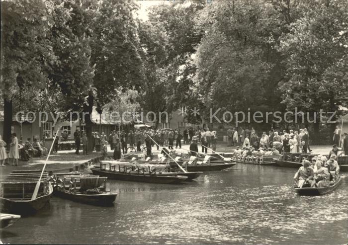 Luebbenau Spreewald Kaehne Anlegestelle