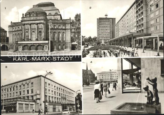 Karl-Marx-Stadt CHEMNITZ Theater Interhotel Chemnitzer Hof