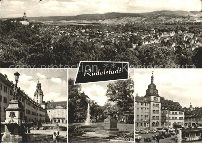 Rudolstadt Blick vom Hain Schlosshof Platz ODF Marktplatz